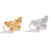 Anillos con un Toque de Lujo de Nicho, Empaque de Joyería Estilo Ins de Lujo Ligero, Joyería Fina para Mujer con Diseño de Mariposa Lisa, Venta al por Mayor Transfronteriza de Verano