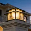 Luz Solar para Pilar de Puerta Exterior Villa Pared Patio Entrada Pilar de Luz Jardín Nuevo Estilo Chino Pilar de Puerta