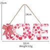 Decoración para el Día de San Valentín 2026 Letrero Colgante Escena de Confesión de Boda Arreglo Adornos Colgantes Corazón Rosa Lazo Letrero de Puerta Decoración Colgante