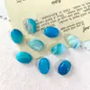 Pedra Semi-Preciosa de Ágata de Cristal Vendida Quente Transfronteiriça Cabochão Oval 10*14mm Pedra Solta para Inlay DIY em Joias
