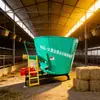 Mezclador de forraje de grano mixto diario mezclador de paja para granja lechera mezclador de pasto fijo