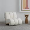 Cadeira Casual Única Estilo Silencioso Criativo Nórdico Veludo de Cordeiro Simples Moderno Luz Luxo Designer Sala de Estar Cadeira em Forma de Cadeira