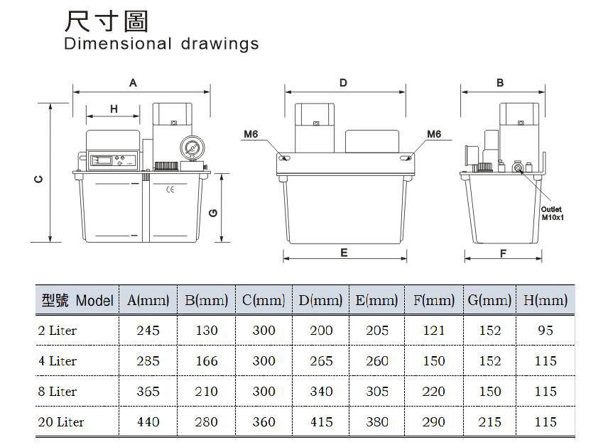 GA喷雾泵尺寸图