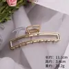 Horquilla de metal de alta calidad de Amazon con clip superior para cola de caballo, horquilla mate con forma cuadrada geométrica, venta al por mayor