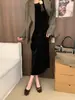 Zapatos planos de ballet estilo francés con punta cuadrada y lazo para mujer, zapatillas de ballet de felpa, sin cordones, boca poco profunda, zapatos de abuela, zapatos de temperamento