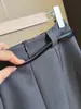 Falda de traje de oficina estilo coreano para mujer, nuevo modelo de otoño, de cintura alta, adelgazante, con abertura frontal, casual, ajustada, recta, midi