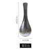 Cuchara de cerámica estilo japonés cuchara para sopa cuchara para arroz hotel restaurante Cuchara vajilla y logotipo de fabricante de viento