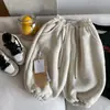 Pantalones Deportivos de Forro Polar para Invierno 2025 para Niños y Niñas, Pantalones Versátiles de Estilo Coreano con Forro Polar