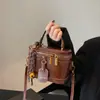 Bolso de mujer transfronterizo nuevo versátil estilo Chanel pequeño bolso de mano para el día a día bandolera de un solo hombro bolso de mano de alta gama tipo caja mujer