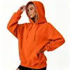 Logotipo personalizado, estilo europeo y americano, comercio electrónico transfronterizo, sudadera con capucha de corte holgado para otoño/invierno para mujer, estilo retro americano, forrada de polar, diseño simple