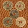 Moedas de Latão dos Cinco Imperadores: Moedas Kangxi, Jiaqing, Yongzheng, Shunzhi, Qianlong Tongbao, Pequenos Itens de Cobre, Moedas de Soleira, Itens de Metal