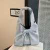 Bolso de Hombro Nuevo y Elegante de Alta Capacidad con Diseño de Estrellas, Versión Coreana, Bolso de Axila Dulce y de Moda con Lazo para el Trabajo, Tendencia