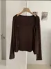 KEKEZOON Camiseta Feminina Manga Longa Bolinhas Gola Redonda Falso Duas Peças Estilo Coreano Casual Outono 2026 8843