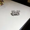 Anillo de Flor de Zirconia Estilo Francés con Diamantes, Anillo de Dedo Índice de Lujo Ligero Estilo Ins, Joyería Versátil de Moda de Nicho al por Mayor