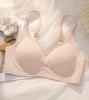 Ropa interior nude sin costuras para mujer soporte suave copa fija para senos pequeños realce para recoger senos accesorios copa de palma sujetador anti-flacidez