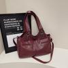 Bolsa Feminina 2025 Nova Bolsas Transfronteiriças Leve Costura Couro Macio Grande Capacidade Bolsa da Moda para Mães Portátil Transversal Bolsa Feminina