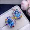 Set de Piedras Preciosas de Topacio Natural Puro de Colores Enviado, Calidad de Cuerpo Completamente Limpio con Excelente Color de Fuego, Piedra Principal 10*1.