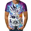 Nueva Tendencia de Explosiones en AliExpress Súper Popular Animación Serie Dragon Ball Camiseta para Hombre Impresión Digital 3D Fabricantes de Origen
