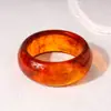 Pulseira Redonda de Resina com Gradiente Cor de Café Transfronteiriça Europeia e Americana, Pulseira da Moda, Simples, Exagerada, Joia de Luxo Leve, Alta Qualidade para Mulheres