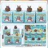 Nova Figura 3D de Capivara Fosca em Caixa Surpresa, Novas Peças de Acessório DIY Mais Vendidas para Fazer Chaveiros