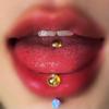 Uña de lengua acrílica tendencia europea y americana fabricantes mayoreo comercio exterior nuevo anillo de lengua uña de lengua uña de labio uña umbilical joyería para perforación