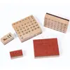 Juguetes Educativos Sellos de Madera, Sellos de Calendario para Material de Oficina, Set de Sellos de Madera de Haya para DIY para Diarios y Cuadernos