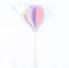Paquete de 10 Decoraciones para Pastel de Cumpleaños Bola de Pelusa Nube Inserción Arcoíris Luna Nube Blanca Globo Aerostático Adornos de Inserción