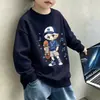 Moletom Infantil Estilo Outono para Crianças de Meia-Idade e Mais Velhas Estilo Primavera e Outono 2026 Nova Roupa Infantil Top Tie-Dye Infantil Suéter Masculino Tendência