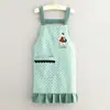 Elegante delantal de lona de manga larga para cocina, adecuado para uso doméstico, catering y trabajo; delantal de tamaño adulto, resistente a las manchas y duradero para mujeres