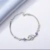 Versão coreana de pulseira de coração para coração para todas as ocasiões feminina amor transfronteiriço zircônia amor duplo diamante duplo coração oco joia de mão correspondente atacado