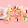 Platos de Juguete de Comida en Miniatura Accesorios de Resina para Bricolaje Pegamento de Crema Juego de Imitación Imanes para Refrigerador Materiales Platos de Juguete de Comida en Miniatura
