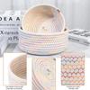 Linha de algodão proteção ambiental sundries tecido cesta de armazenamento cosméticos joias mesa de armazenamento cesta pequena cesta de controle remoto cesta organizadora