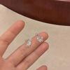 Aretes de doble mariposa de plata esterlina S999 para mujer, pequeños de tornillo para cartílago, con cierre de hebilla, joyería de plata al por mayor