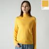 Camisa Base de Lã e Caxemira Sem Costura, Quente de Manga Longa Casual Versátil Cor Lisa Malha Interna Top, Tricô Malha Feminino