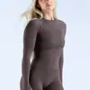 Nueva ropa de yoga transpirable de alta elasticidad transfronteriza, camiseta de manga larga protectora del sol para deportes al aire libre, camiseta de fitness ajustada para mujer
