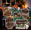 Especial para Amazon placa oca plugue de aterramento novo Halloween pátio decoração fila festival fantasma sinal gramado