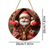 Decoración Plana de Acrílico de Papá Noel para Fiestas de Fin de Año, Colgante para Árbol de Navidad, Regalo de Navidad