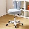 Cadeira de Maquiagem com Orelha de Coelho Estilo Creme Cadeira de Pele de Cordeiro Cadeira com Encosto para Computador de Quarto Banquinho de Maquiagem Levantamento Desenho para Salão de Unhas