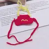 Mini Bolso para Teléfono Móvil, Bolso Cruzado, Bolso para Auriculares Bluetooth, Bolso de Lana Tejido a Crochet Hecho a Mano DIY Hueco de Colores