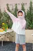 Ropa de Protección Solar para Niños, Seda de Hielo, Transpirable de Verano, Anti-UV, Poncho para Mujer, Protector Solar, Para Exteriores UPF50, Ropa Familiar para Niñas