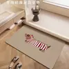Tapetes de Chão Domésticos de Desenho Animado Dachshund para Entrada de Banheiro e Tapetes de Vaso Sanitário, Resistentes a Manchas, Fáceis de Cuidar, Tapetes Impermeáveis e Resistentes ao Desgaste