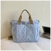 Bolso de Mano de Lona para el Trabajo y la Escuela, Fresco, Sencillo, Moderno, Gran Capacidad, para Llevar al Hombro o Cruzado