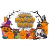 Decoración de Halloween pegatinas electrostáticas para escaparates de tiendas y bares, arreglo de Halloween linterna de calabaza pegatinas electrostáticas para puerta de cristal