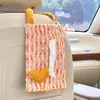 Caixa de Lenços para Carro Personalizada pelo Fabricante Bolsa Criativa para Pendurar no Banco Traseiro do Carro Caixa de Lenços para Carro Multifuncional Fofa