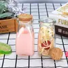 Atacado Garrafa de Vidro Espesso para Pudim de 100ml Resistente a Altas Temperaturas Garrafa de Leite e Iogurte com Rolha de Cortiça Garrafa dos Desejos Atacado