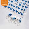 Pegatinas para uñas Tomoni finas y resistentes, papelería japonesa explosiva, pegatinas para uñas infantiles, pegatinas auxiliares para uñas con mariposas azules