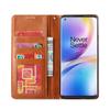 Adequado para Oneplus8 Capa de Celular Retro Clássica com Textura de Borracha com Porta-Cartões e Suporte Flip Capa Protetora para 8 Pro