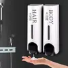 Dispensador de jabón de hotel Botella de presión Baño Sin perforaciones Botella de champú y gel de ducha Montaje en pared Botella de desinfectante de manos Venta al por mayor