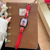Correa de Metal y Cuero con Patrón de Puntos de Onda Curva para Apple Watch Adecuada para Apple Watch iWatch 12ª Generación 11/10