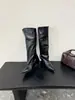 Botas altas de punta para mujer, otoño e invierno 2026, tacón bajo adelgazante, elegantes botas largas de ajuste ceñido